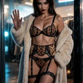 Photo éditoriale lingerie léopard, univers Instinct Magnétique — Shivaleecious