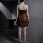 Robe Bustier en Cuir Aspa