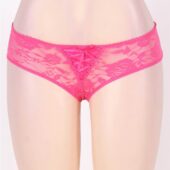 Culotte Fendue à Lacets Colibri rose avant Culotte Fendue en dentelle Colibri