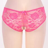 Culotte Fendue à Lacets Colibri rose dos Culotte Fendue en dentelle Colibri