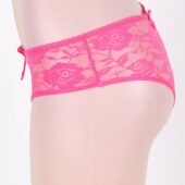Culotte Fendue à Lacets Colibri rose profil Culotte Fendue en dentelle Colibri