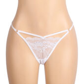 String dentelle échancré - blanc (1) String dentelle échancré