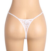 String dentelle échancré - blanc (2) String dentelle échancré