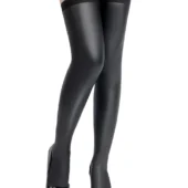 Bas effet cuir noirs (7) Bas effet cuir noirs