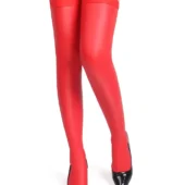 Bas effet cuir rouges (3) Bas effet cuir rouges