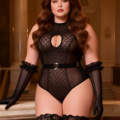 Body Résille Sexy Onyx Grande Taille (1) Body Résille Sexy Onyx