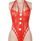 Body de Noël en dentelle rouge Noëlla (3) Body de Noël en dentelle rouge Noëlla