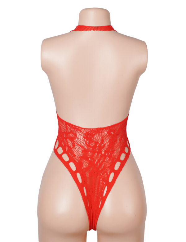Body de Noël en dentelle rouge Noëlla (4) Body de Noël en dentelle rouge Noëlla