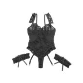 Body dentelle audacieuse jarretières noir (3) Body dentelle audacieuse à jarretières