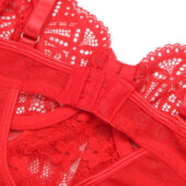 Body dentelle audacieuse jarretières rouge (8) Body dentelle audacieuse à jarretières