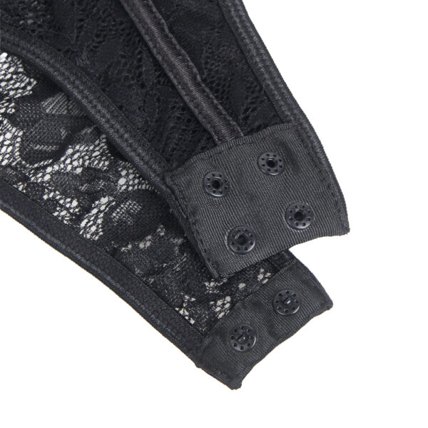Body dentelle corseté épaules dénudées noir (4) Body dentelle corseté épaules dénudées