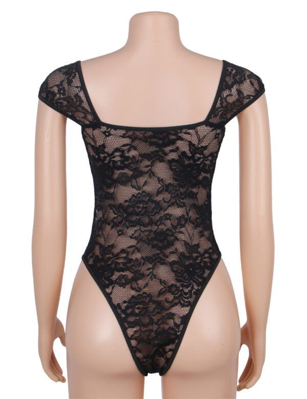 Body dentelle corseté épaules dénudées noir (5) Body dentelle corseté épaules dénudées