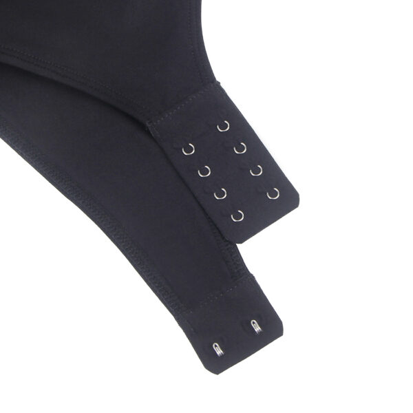 Body dentelle manches longues col rond noir (4) Body dentelle manches longues col rond