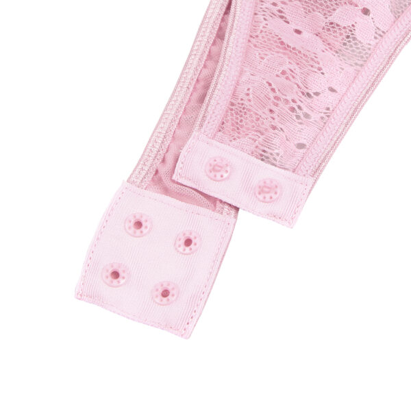 Body dentelle romantique jarretières Rose (2) Body dentelle romantique jarretières