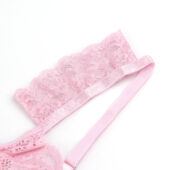 Body dentelle romantique jarretières Rose (3) Body dentelle romantique jarretières