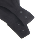 Body manches bouffantes en mousseline col carré noir (3) Body manches bouffantes en mousseline col carré