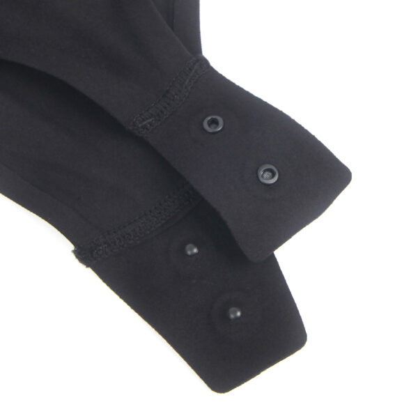 Body manches bouffantes en mousseline col carré noir (3) Body manches bouffantes en mousseline col carré