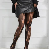 Collants noirs grunge effet déchiré