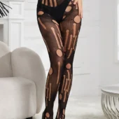 Collants noirs grunge effet déchiré