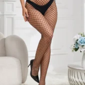Collants résille filet noirs à larges mailles (2) Collants résille filet noirs à larges mailles