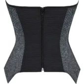 Corset bustier scintillant noir et argent (4) Corset bustier scintillant noir et argent