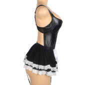 Costume de soubrette effet cuir Noémie (6) Costume de soubrette effet cuir Noémie