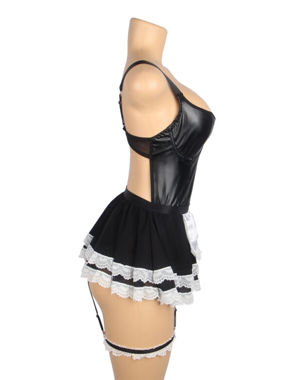 Costume de soubrette effet cuir Noémie (6) Costume de soubrette effet cuir Noémie