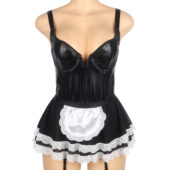 Costume de soubrette effet cuir Noémie (7) Costume de soubrette effet cuir Noémie