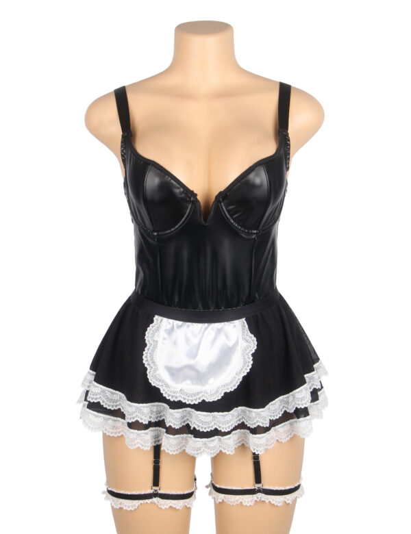 Costume de soubrette effet cuir Noémie (7) Costume de soubrette effet cuir Noémie