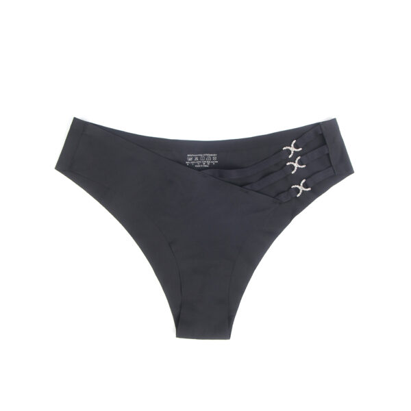 Culotte Brides Strass Asymétrique Noir (3) Culotte Brides Strass Asymétrique Noir