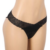 Culotte Dos Croisé Dentelle Ajourée Noir (2) Culotte Dos Croisé Dentelle Ajourée