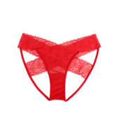 Culotte Dos Croisé Dentelle Ajourée Rouge (2) Culotte Dos Croisé Dentelle Ajourée