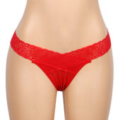 Culotte Dos Croisé Dentelle Ajourée Rouge (3) Culotte Dos Croisé Dentelle Ajourée