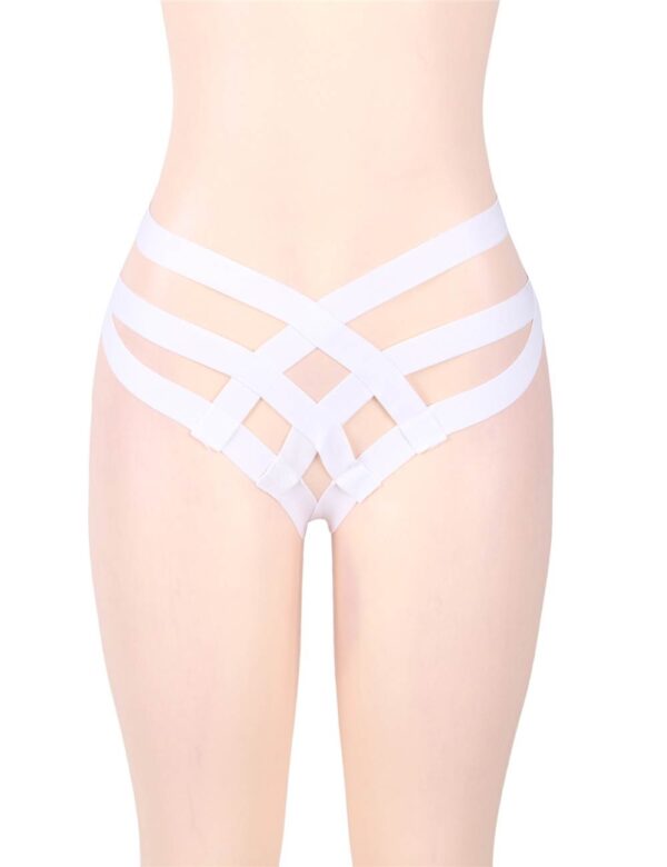 Culotte brides croisées blanche Liora (3) Culotte brides croisées blanche Liora