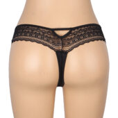 Culotte dentelle crochet échancrée Selia noir (3) Culotte dentelle crochet échancrée Selia noir