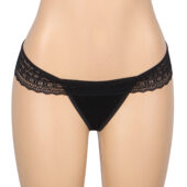 Culotte dentelle crochet échancrée Selia noir (4) Culotte dentelle crochet échancrée Selia noir