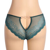 Culotte dentelle florale anneau cœur Isolde vert (4) Culotte dentelle florale anneau cœur Isolde