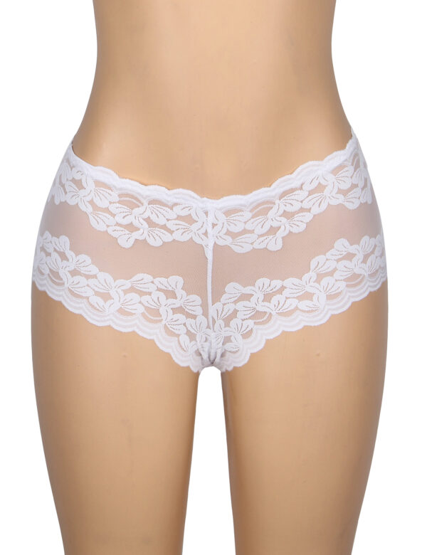 Culotte dentelle florale nuptiale blanche Mirella (4) Culotte dentelle florale nuptiale blanche Mirella