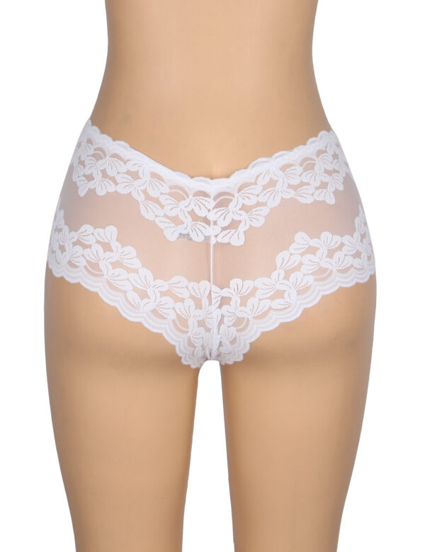 Culotte dentelle florale nuptiale blanche Mirella (5) Culotte dentelle florale nuptiale blanche Mirella