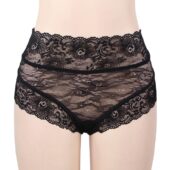 Culotte dentelle taille haute laçage dos Sabine (3) Culotte dentelle taille haute laçage dos Sabine