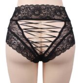 Culotte dentelle taille haute laçage dos Sabine (4) Culotte dentelle taille haute laçage dos Sabine