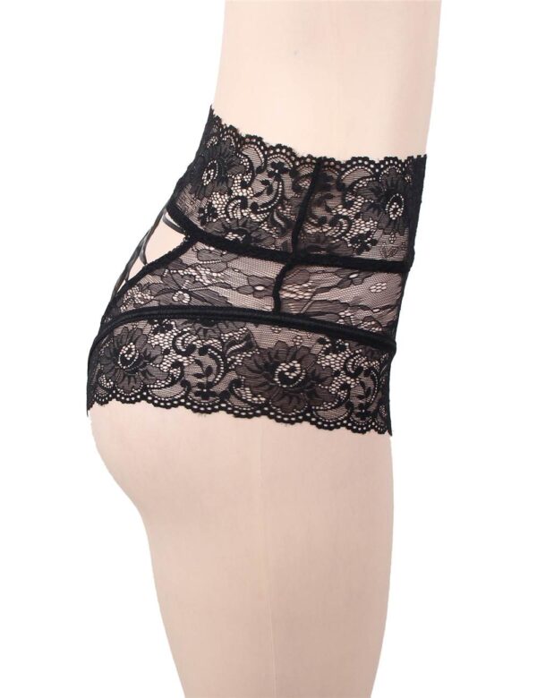 Culotte dentelle taille haute laçage dos Sabine (5) Culotte dentelle taille haute laçage dos Sabine
