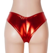 Culotte échancrée vinyle Ardente rouge (6) Culotte échancrée vinyle Ardente