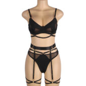 Ensemble Harnais Élastique et Jarretières Cage — Lyra (3) Ensemble Harnais Élastique et Jarretières Cage — Lyra