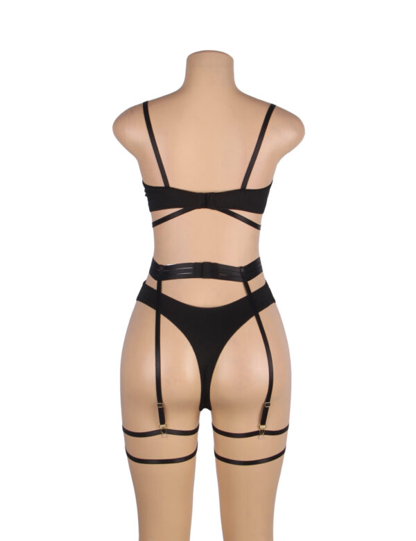 Ensemble Harnais Élastique et Jarretières Cage — Lyra (4) Ensemble Harnais Élastique et Jarretières Cage — Lyra