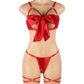 Ensemble Saint-Valentin Gift à nœud satiné rouge (6) Ensemble Saint-Valentin Gift à nœud satiné rouge