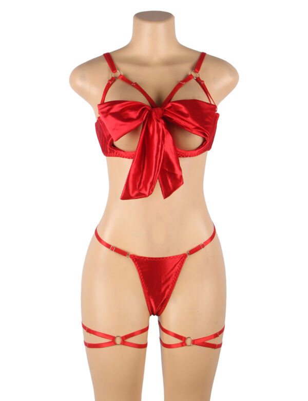 Ensemble Saint-Valentin Gift à nœud satiné rouge (6) Ensemble Saint-Valentin Gift à nœud satiné rouge