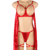 Ensemble Saint-Valentin Gift à nœud satiné rouge (7) Ensemble Saint-Valentin Gift à nœud satiné rouge