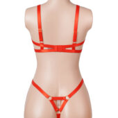 Ensemble Saint-Valentin avec string nœuds rouges (6) Ensemble lingerie Saint-Valentin avec string nœuds rouges