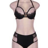 Ensemble balconnet dentelle effilochée Thalia (4) Ensemble balconnet dentelle effilochée Thalia
